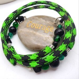 Green cobra rope wrap bracelet‎
